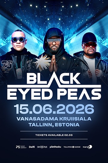 Piletid üritusele BLACK EYED PEAS - Tallinna Vanasadama Kruiisiala, 15.06.2026 Tallinn, Logi 6 esmaspäev, 15. juuni 2026 18:00 Vanasadama Kruiisiala